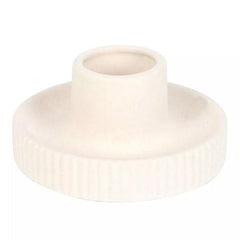 Cream Ribbed Smudge Bowl