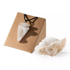 Geode Gift Set Stone and Pendant - Quartz