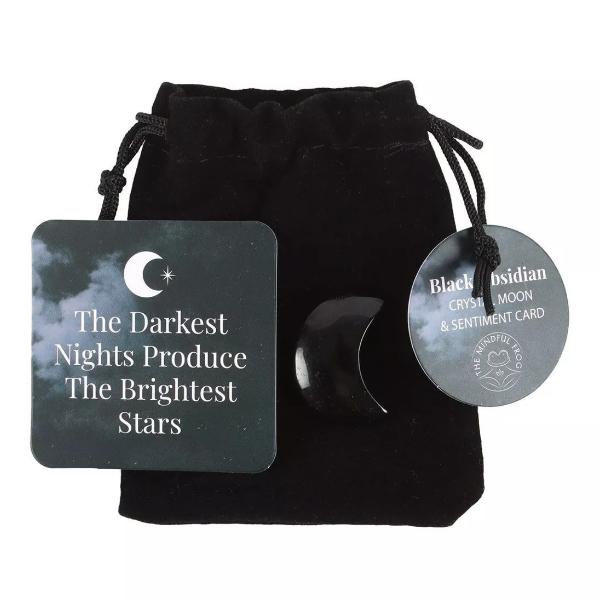 Crystal Moon - Black Obisidian