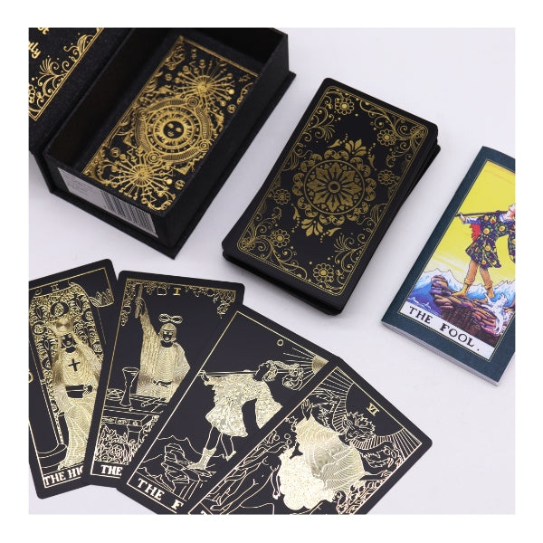 Gold Foil Tarot Set with Book