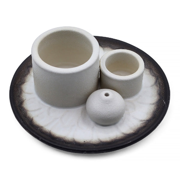 Palo Santo Stick & Smudge Holder - White