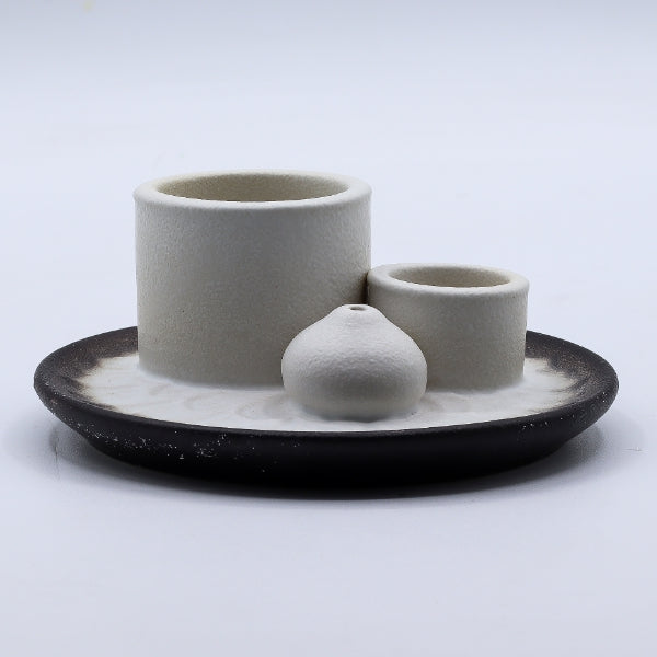 Palo Santo Stick & Smudge Holder - White