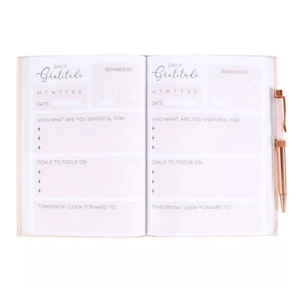 Gratitude Journal with Rose Quartz Pen
