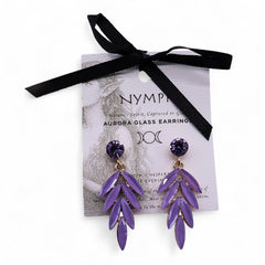 Fairies Glass Earrings - Lavender
