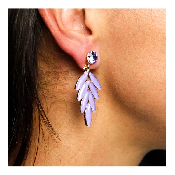 Fairies Glass Earrings - Lavender