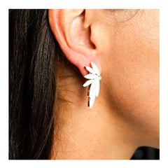 Fairies Glass Earrings - Pearl