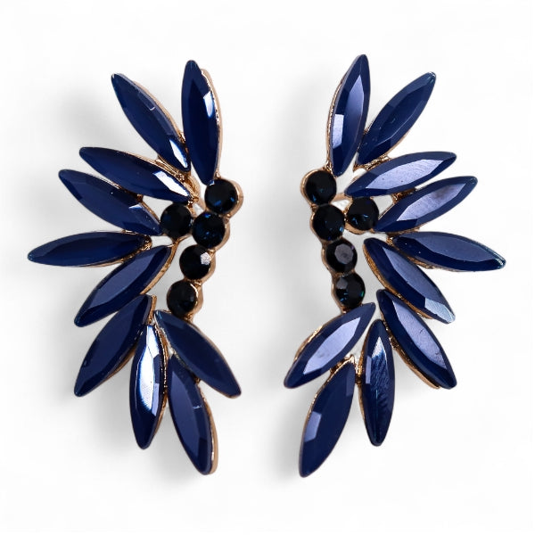 Fairies Glass Earrings - Royal Blue