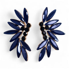 Fairies Glass Earrings - Royal Blue