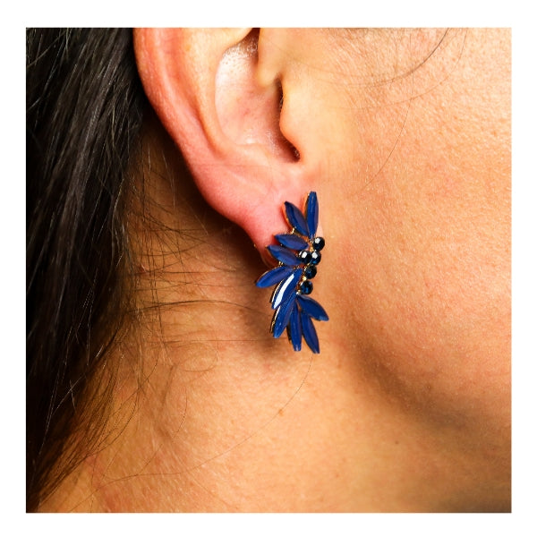 Fairies Glass Earrings - Royal Blue