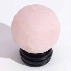 Rose Quartz Planet on Goldstone Stand - Venus
