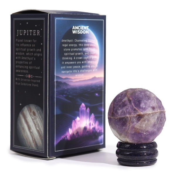 Ametyst Planet on Goldstone Stand - Jupiter