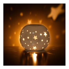White Iridescent Star Oil Burner