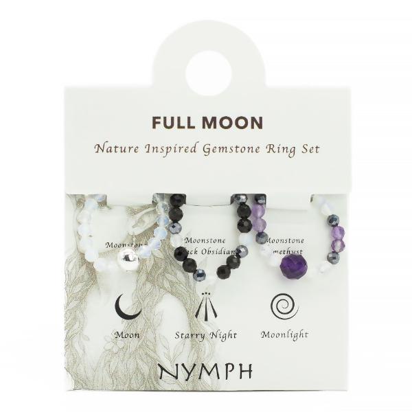 Gemstone Ring Set - Full Moon