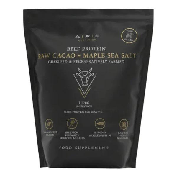 Ape Nutrition Grass-Fed Beef Protein - Cacao & Maple Sea Salt (1.27kg)