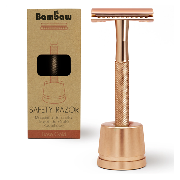 Metal Razor Rosegold + Stand