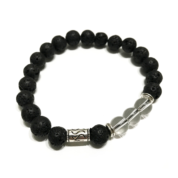 Lava Stone Bracelet - Tribal Rock Quartz