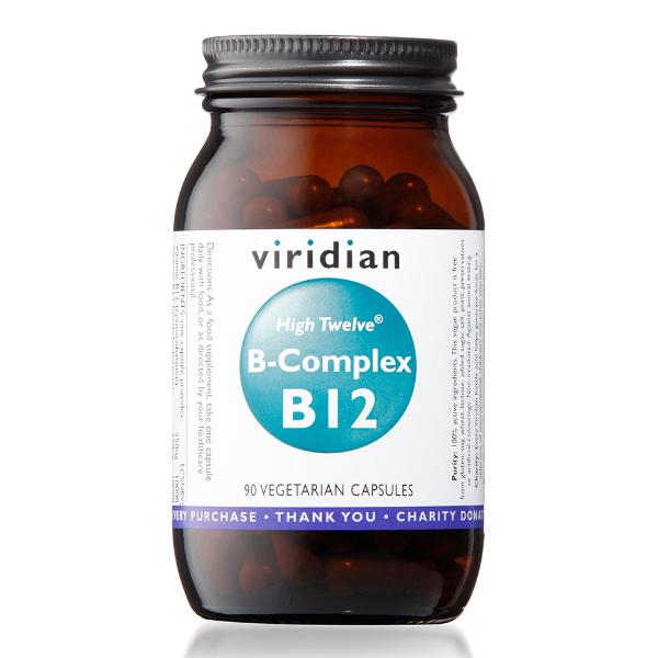 Viridian HIGH TWELVE™ Vitamin B12 with B-Complex (90caps)